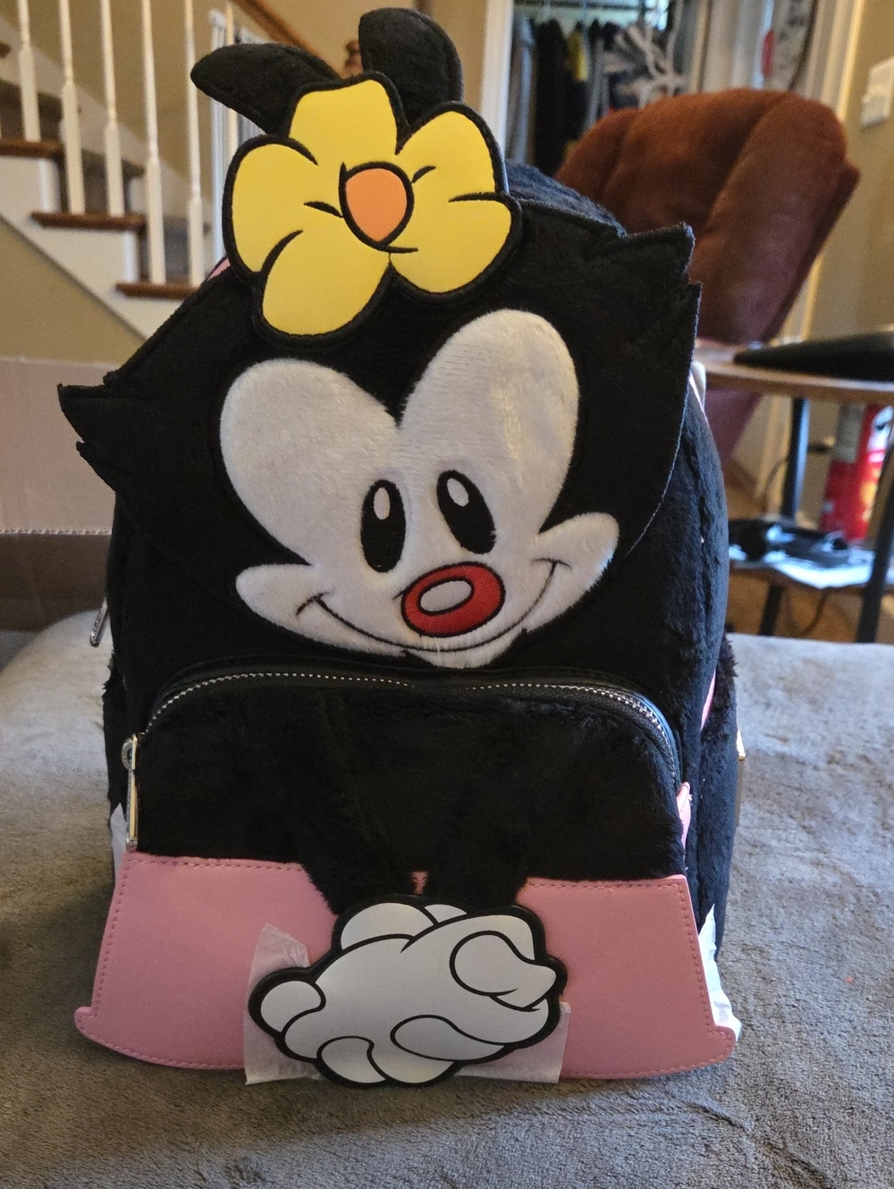Loungefly Animaniacs Exclusive Dot Warner Cosplay Plush Mini Backpack